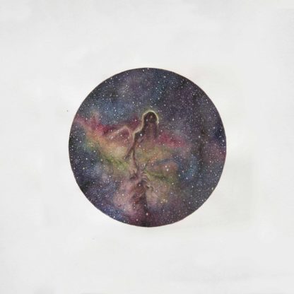 Cover of the Desidia / La Ciencia "IC 1396" Split EP showing a colored star cloud / star dust.