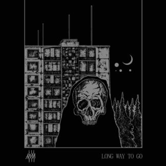Long Way To Go Split LP Cover showing a Grim Reaper in front of an apartment block