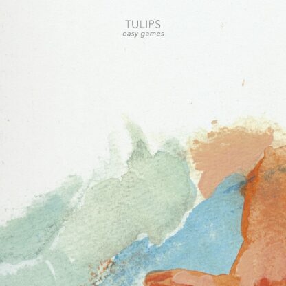 Cover of the Tulips "Easy Games" LP showing light red, green and blue water colors on rough paper.