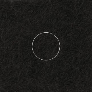 Cover of the Another Five Minutes S/T EP showing a simple white line-drawn circle on a black textured background with abstract patterns.